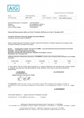 Polizza di Copertura Assicurativa - Lestini Mario - Amministrazione Condomini  